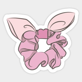 cute hair scrunchie Sticker